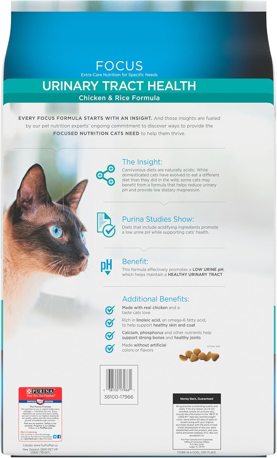 Purina Pro Plan İdrar Yolları Kedi Maması, Tavuk ve Pirinç Formülü - 22 lb Çanta