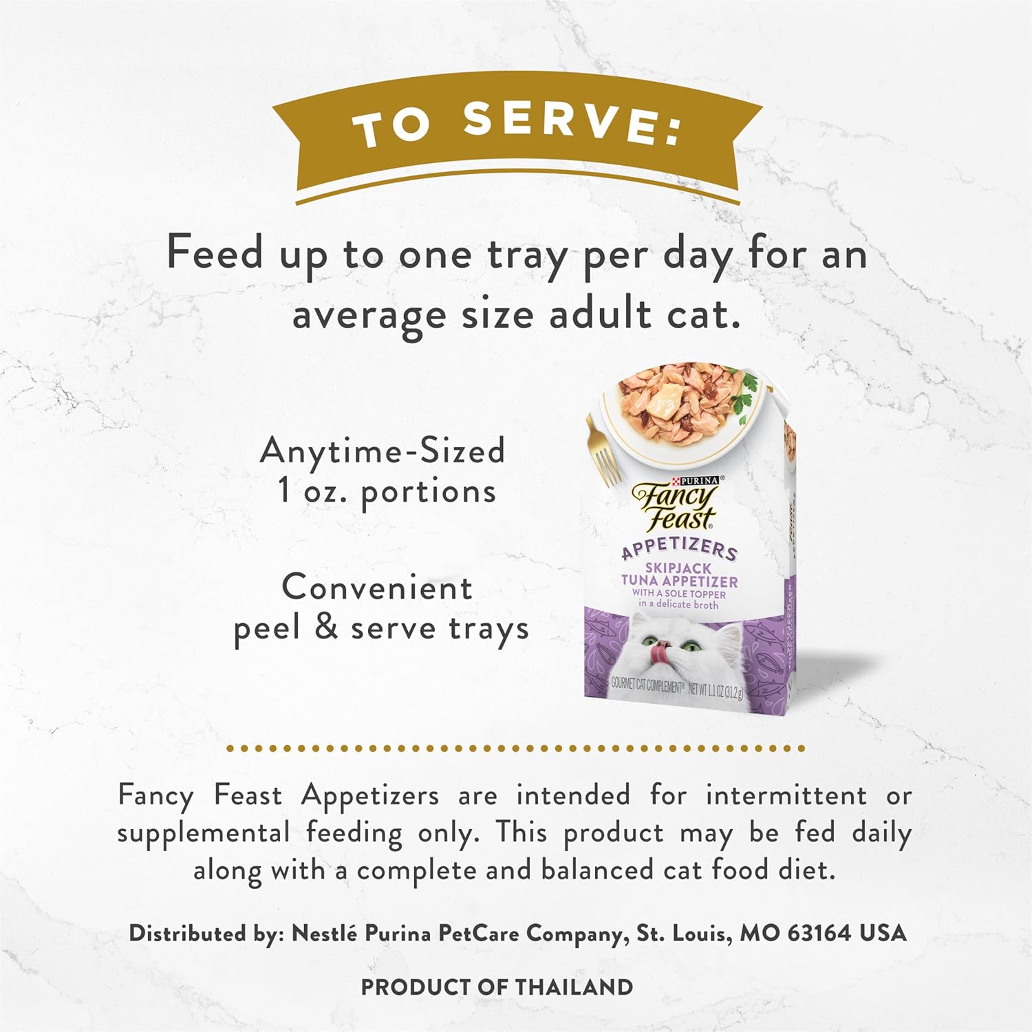 Nourriture humide à lécher pour chats Purina Fancy Feast Appetizers, garniture de nourriture humide pour chats, apéritif au thon et sole (lot de 10) plateaux de 1,1 oz