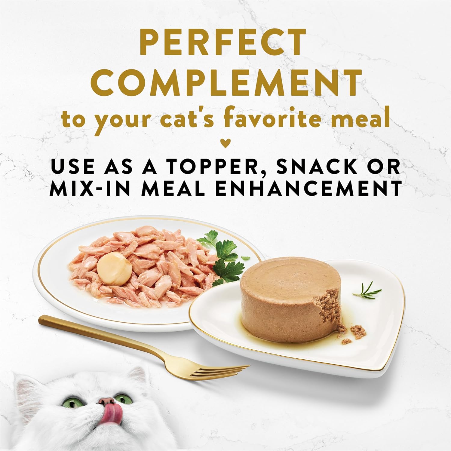Purina Fancy Feast Appetizers, topper umido per gatti, leccabile, senza cereali, antipasto leggero e tonno con capesante - (confezione da 10) vassoi da 1,1 once