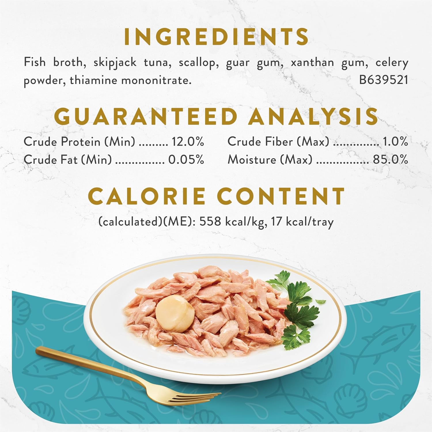 Purina Fancy Feast Appetizers, topper umido per gatti, leccabile, senza cereali, antipasto leggero e tonno con capesante - (confezione da 10) vassoi da 1,1 once