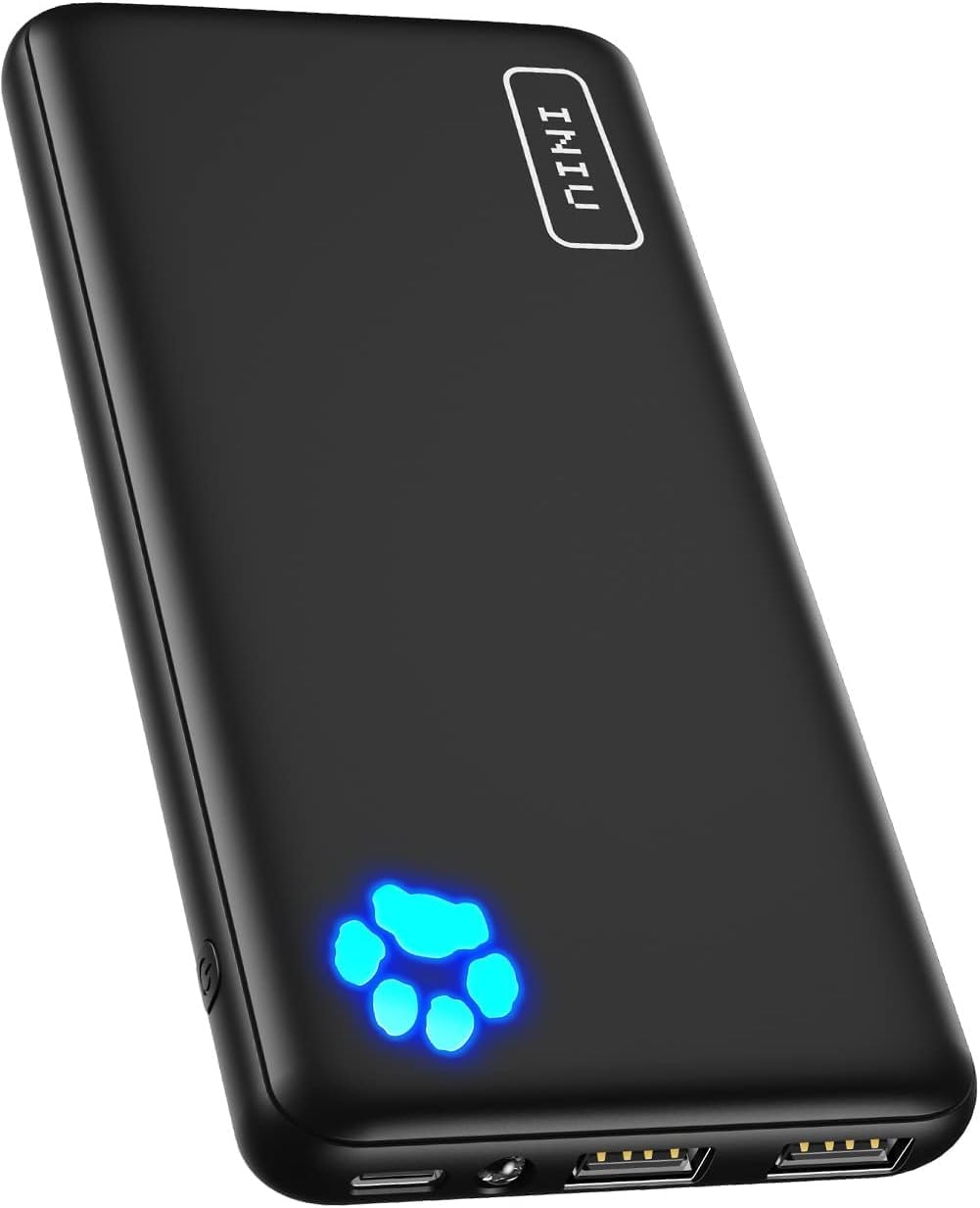 INIU 휴대용 충전기, 가장 얇은 10000mAh 5V/3A 파워뱅크, USB C inout 고속 충전 배터리 팩, iPhone 16 15 14 13 12 Samsung S22 S21 Google iPad 등과 호환되는 외부 전화 파워뱅크