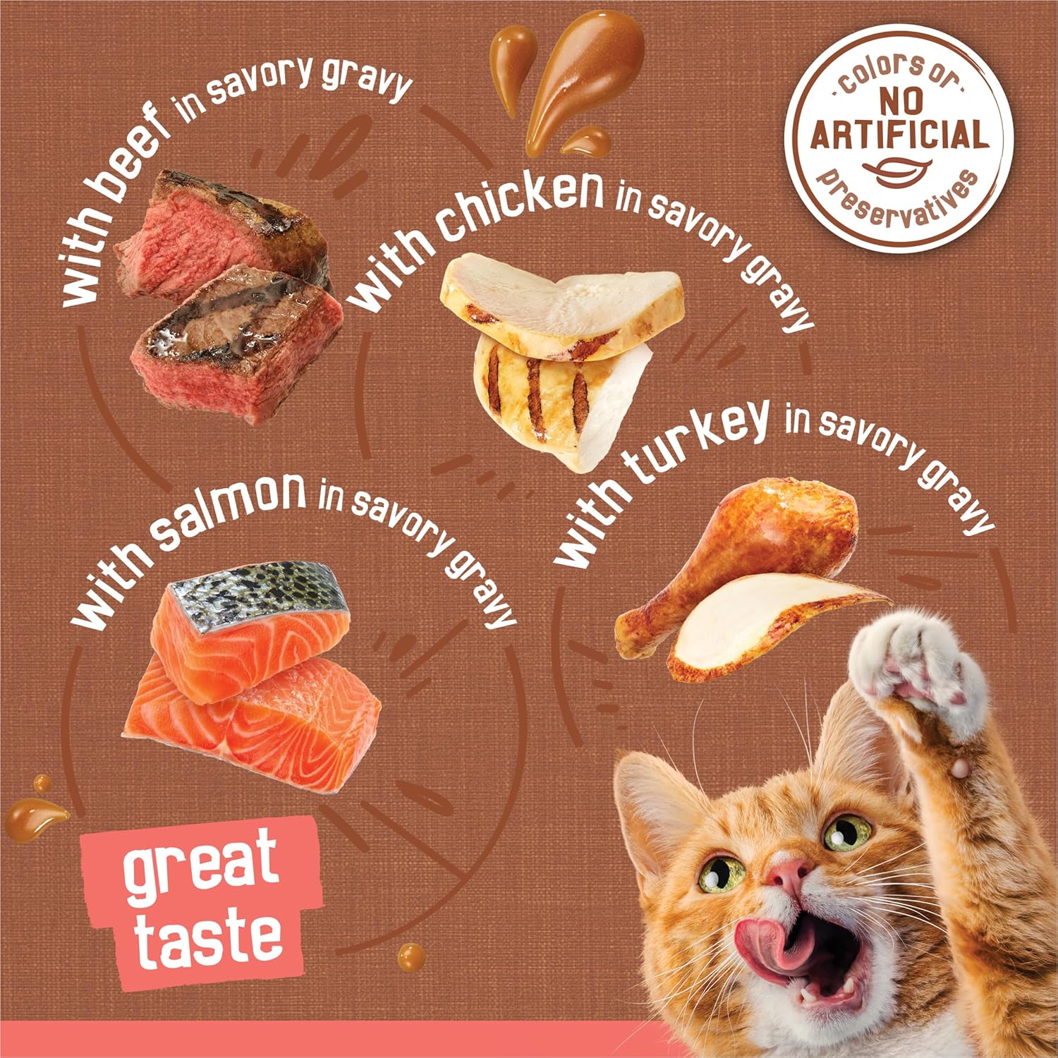 Nourriture humide pour chats Purina Friskies Gravy, extra sauce épaisse - (lot de 24) boîtes de 5,5 oz