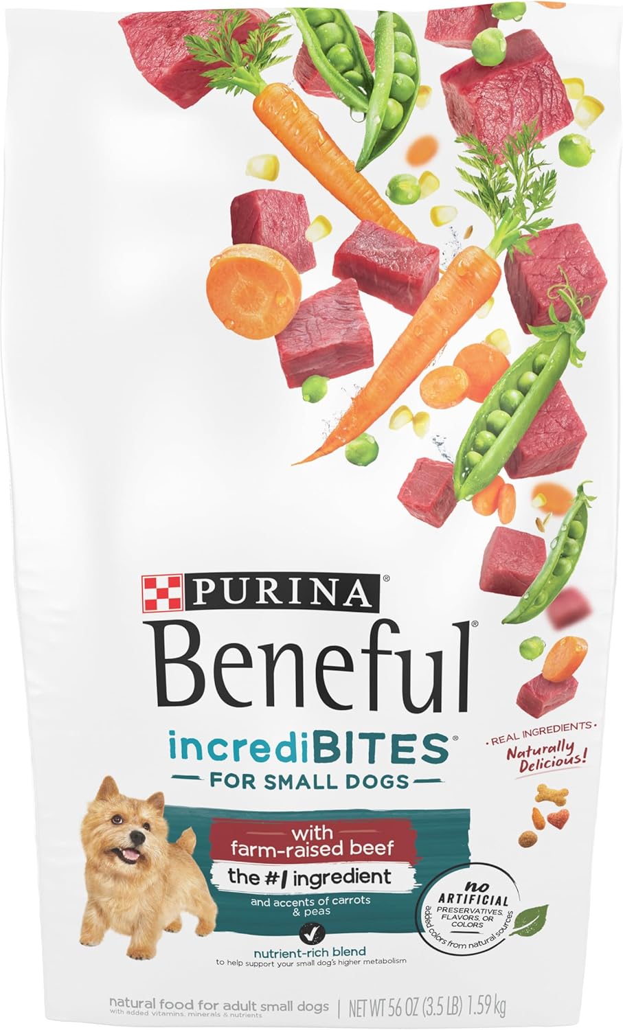 Purina Beneful IncrediBites With Farm-Raised Beef, Small Breed Dry Dog Food (Pack of 4) 3.5 lb. Bags · v2