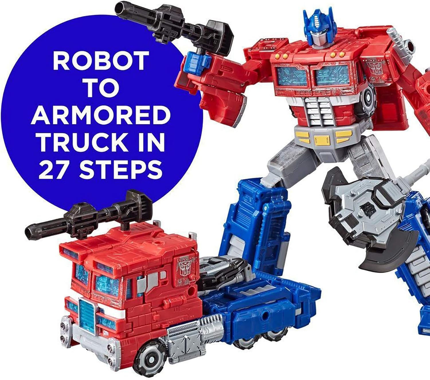 Transformers Generations War for Cybertron: Siege Voyager Class WFC-S11 Optimus Prime-actiefiguur (exclusief voor Amazon)