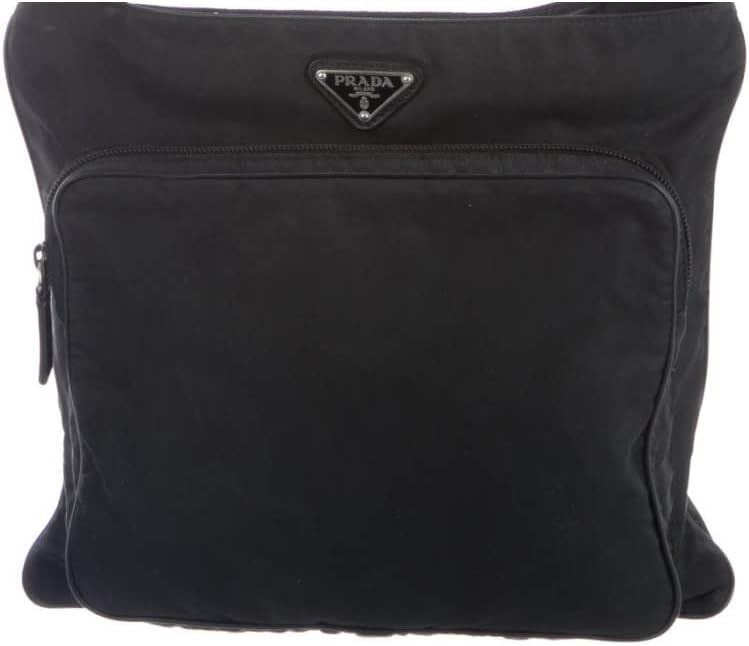 Prada Unisex Medium Black Tessuto Nylon Messenger Crossbody Handbag · v3