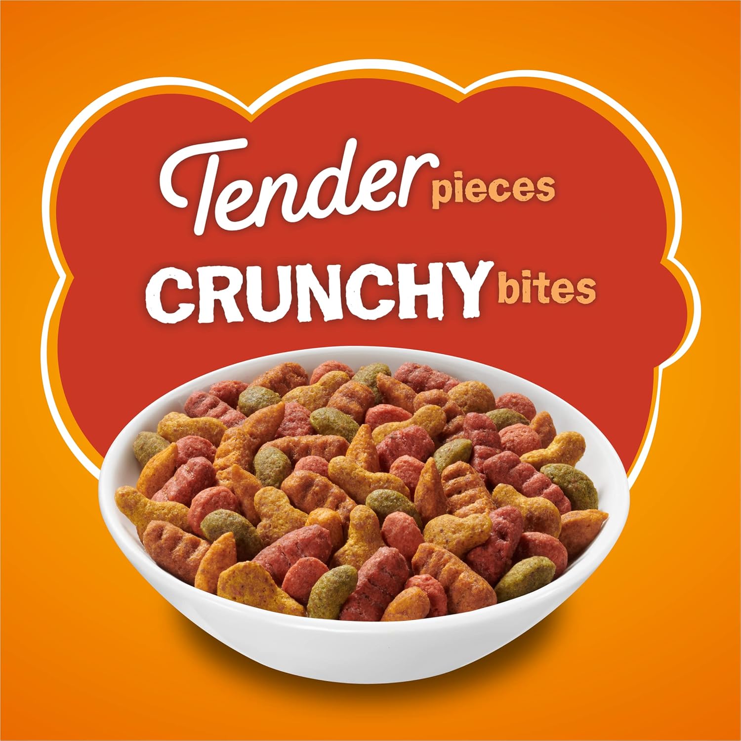 Comida seca para gatos Purina Friskies, combinación tierna y crujiente, paquete de 4, bolsas de 3,15 libras