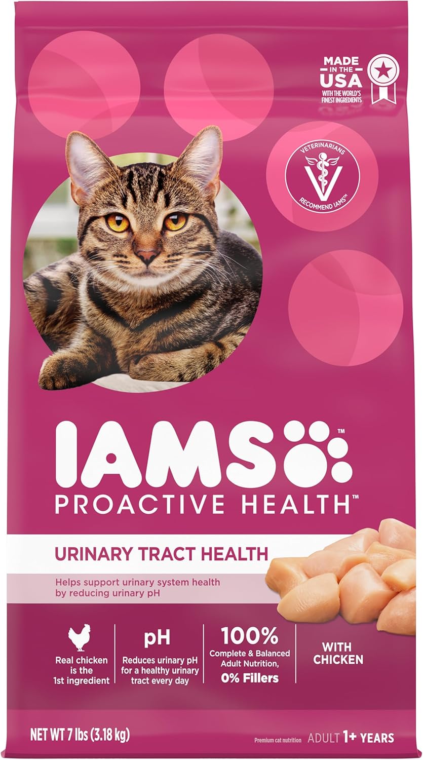 IAMS PROACTIVE HEALTH Yetişkin İdrar Yolu Sağlığı Tavuklu Kuru Kedi Maması, 7 lb. Çanta