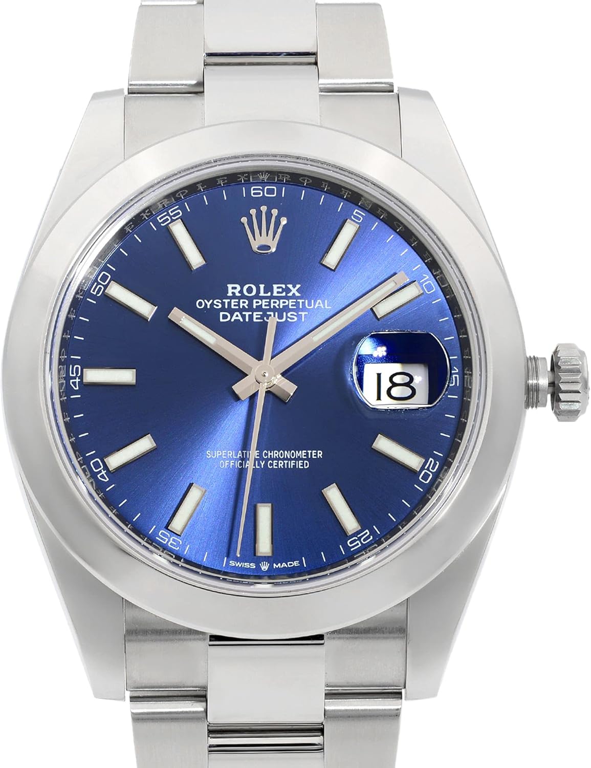 Rolex Datejust 41 Mavi Kadran Paslanmaz Çelik Erkek Saat 126300BLSO