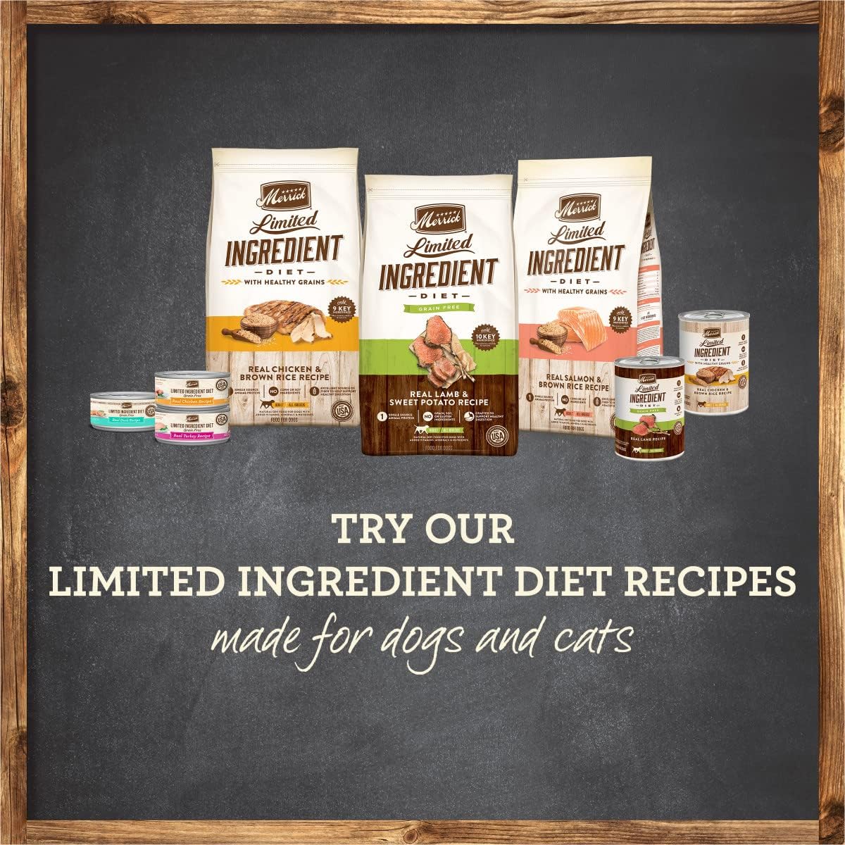 Thức ăn ướt cho mèo Merrick Limited Ingredient Diet Premium Grain Free And Natural đóng hộp dạng pate, công thức gà - (Gói 24) lon 2,75 oz.