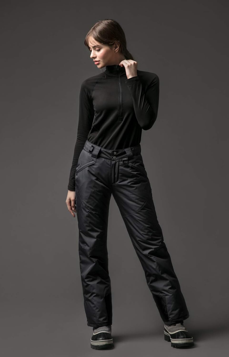 TSLA Womens Winter Snow Pants, Waterproof Insulated Ski Pants, Ripstop Snowboard Bottoms · v3
