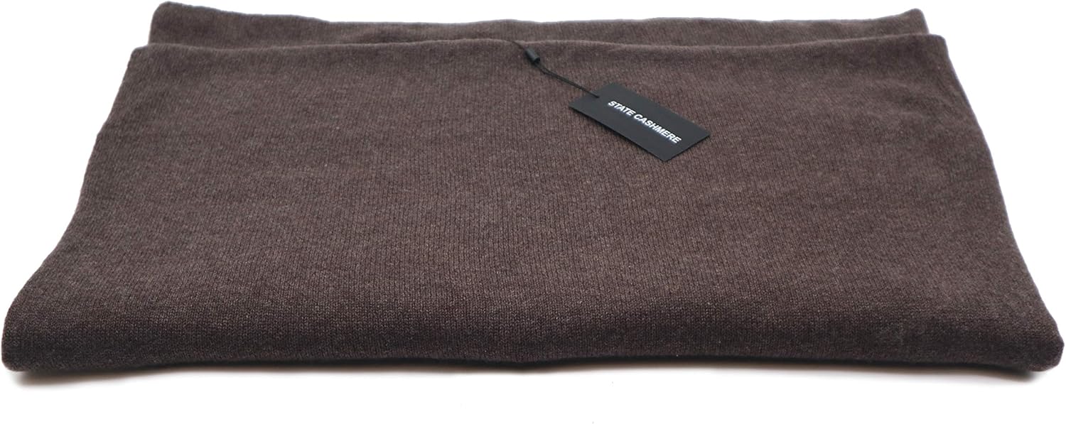 State Cashmere Reversible Throw Blanket - Ultra Soft Accent Blanket for Couch, Sofa  Bed Made with 100% Inner Mongolian Cashmere - Crafted Home Accessories - (Black Coffee/Winter Twig, 60x50") · v2