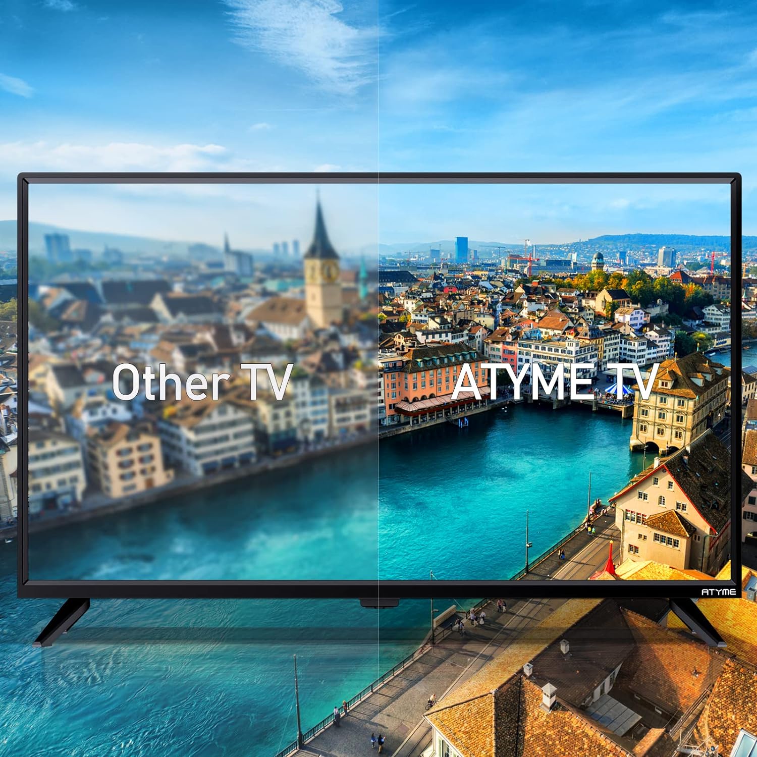 TV LED HD da 32 pollici classe 60Hz 720p Schermo piatto 1*USB 3* HDMI 1*VGA ARC Altoparlanti a doppio canale da 8 W Monitor Televisore 320GM5HD