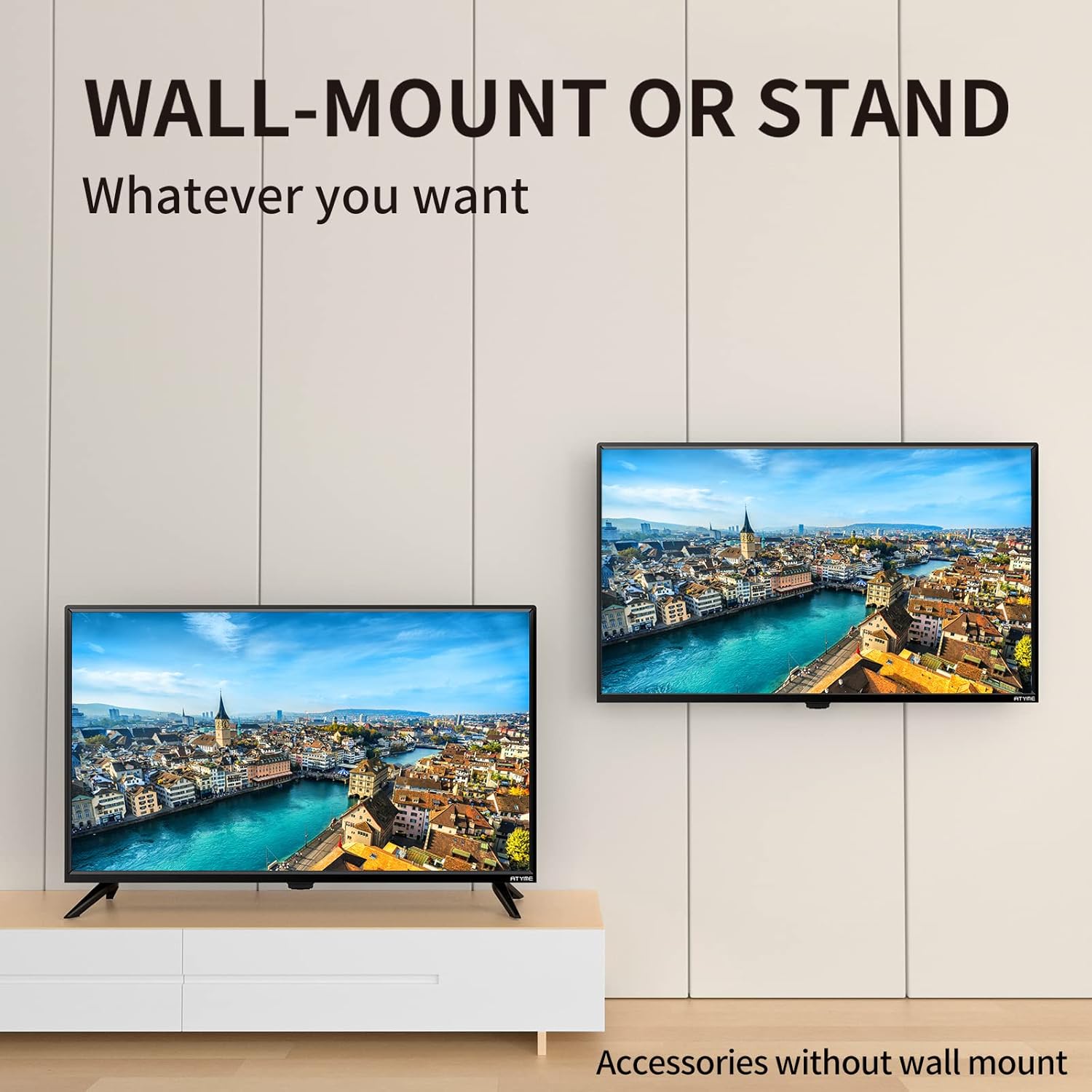 TV LED HD da 32 pollici classe 60Hz 720p Schermo piatto 1*USB 3* HDMI 1*VGA ARC Altoparlanti a doppio canale da 8 W Monitor Televisore 320GM5HD