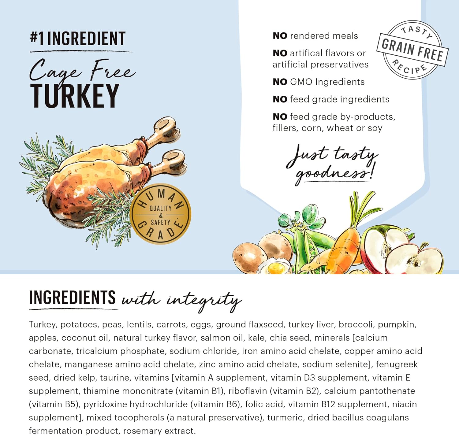 The Honest Kitchen Whole Food Clusters Grain Free Turkey Dry Dog Food, 1 lb Trial Pouch · v4