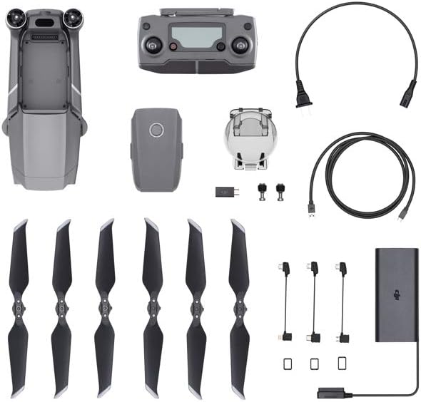 DJI Mavic 2 Zoom - Drone Quadricottero UAV con fotocamera con zoom ottico Gimbal a 3 assi, video 4K, 12 MP, sensore CMOS 1/2.3, fino a 48 miglia all'ora, grigio