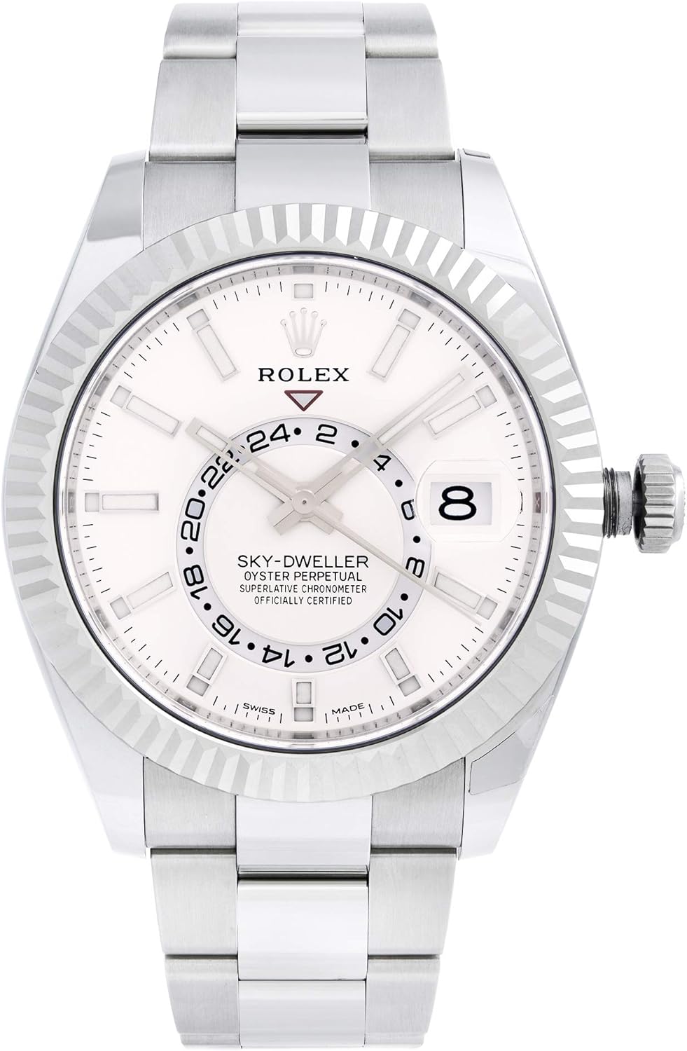 Rolex Sky-Dweller Beyaz Kadranlı Otomatik Erkek Oyster Saati 326934WSO