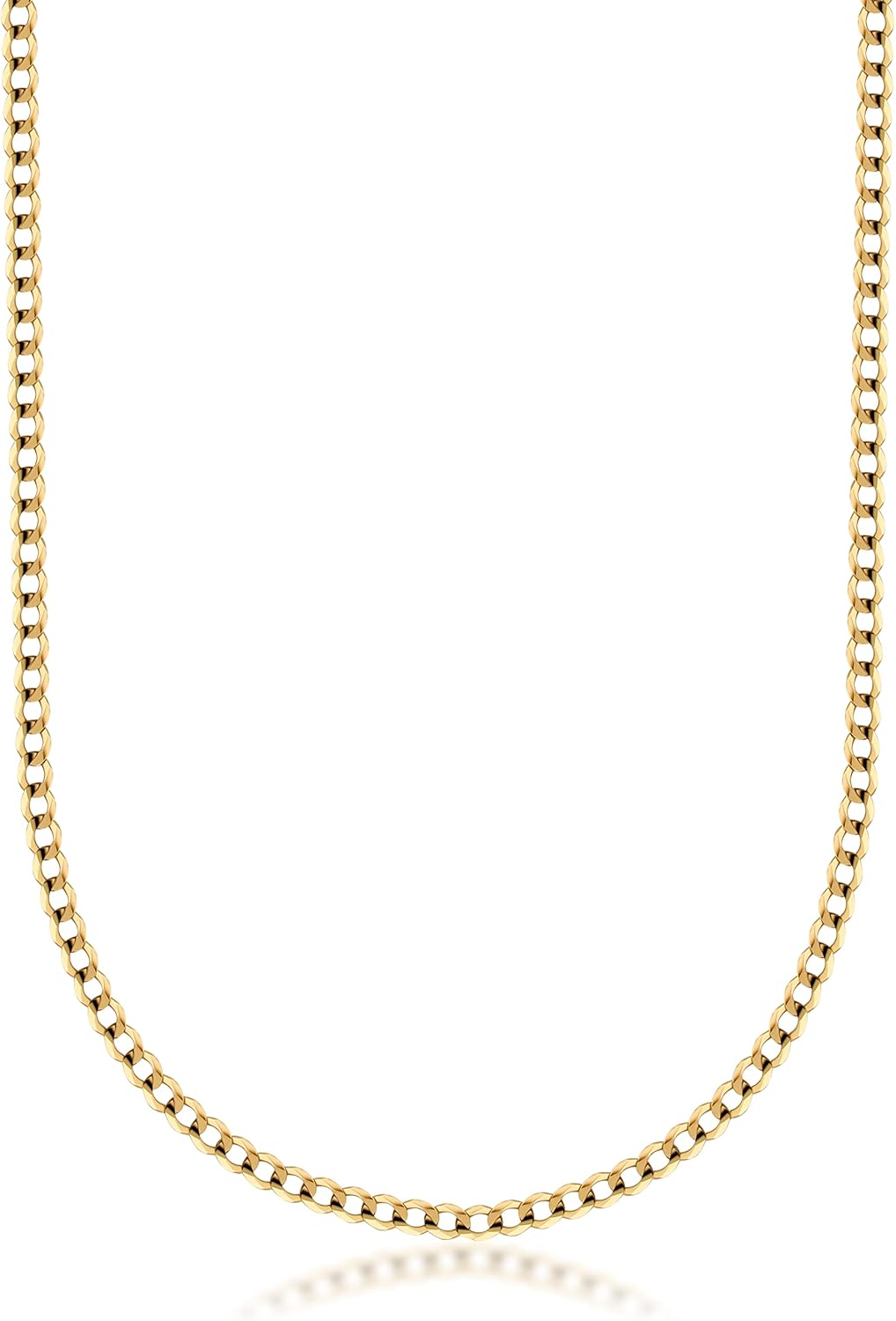 PORI JEWELERS 14K Yellow Gold 3.5MM Cuban/Curb Chain Necklace - Made In Italy · v2