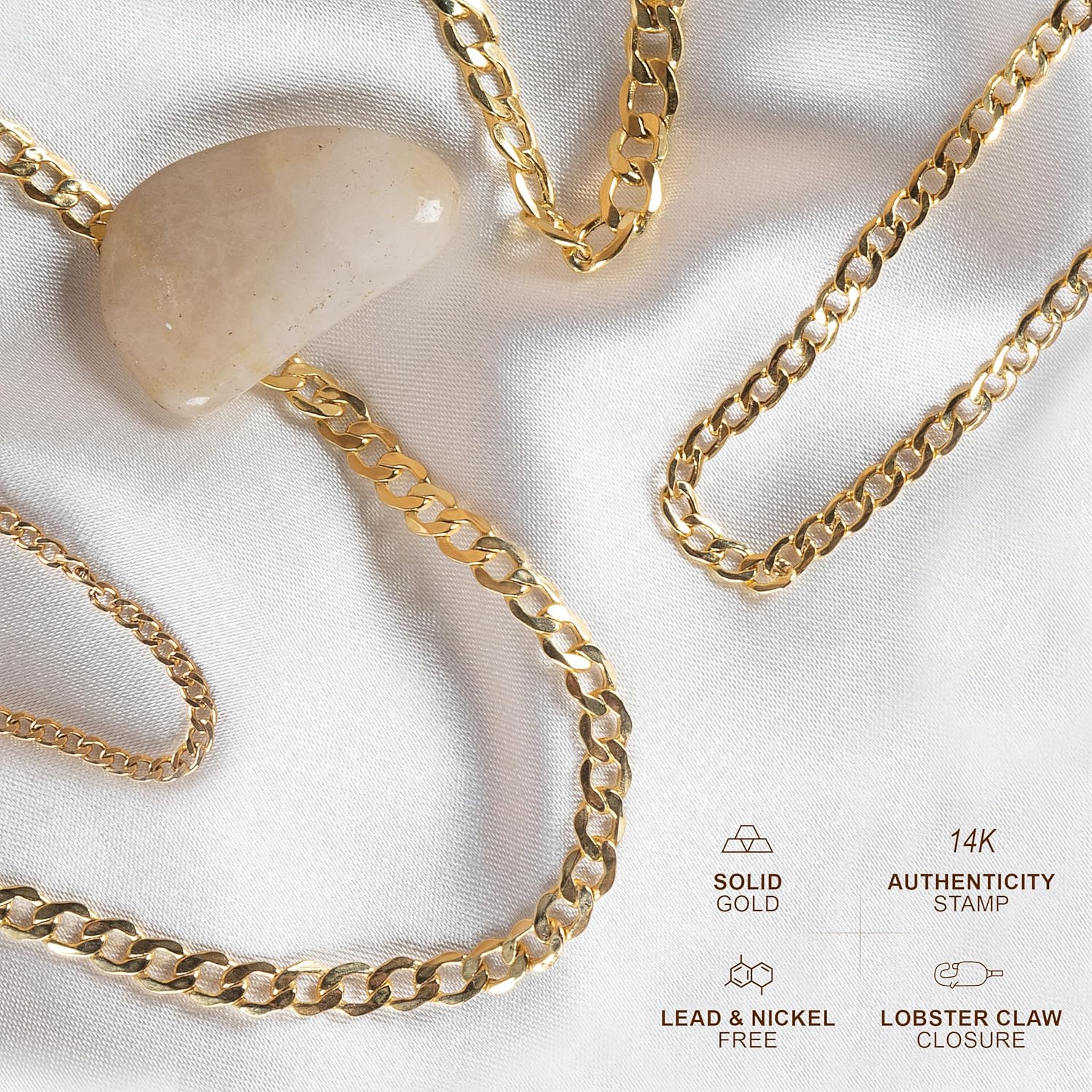 PORI JEWELERS 14K Yellow Gold 3.5MM Cuban/Curb Chain Necklace - Made In Italy · v2