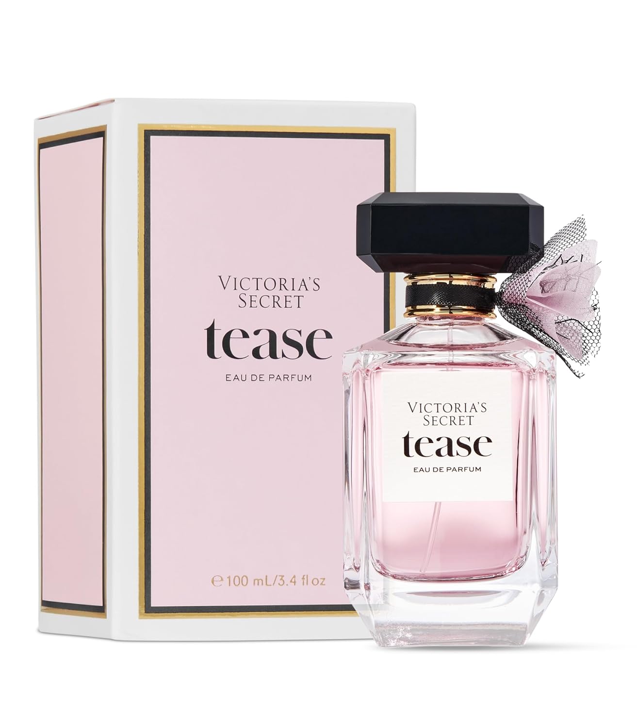 Victorias Secret Tease Eau de Parfum, Beyaz Gardenya Notaları, Anjou Armut Siyah Vanilya, Kadın Parfümleri (3.4 oz)