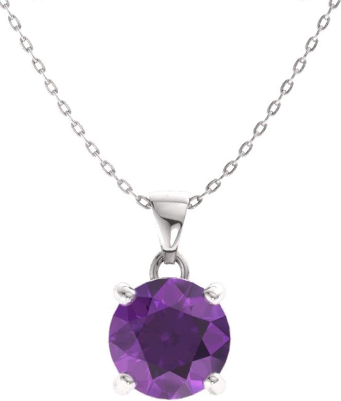 Diamondere Natural and Certified Gemstone Solitaire Petite Necklace in 14k Solid Gold | 0.31 Carat Pendant with Chain · v4