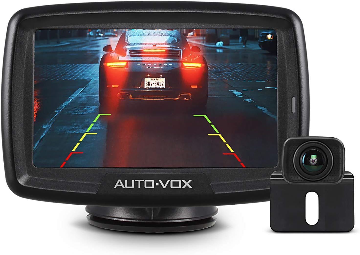 AUTO-VOX CS-2 Wireless Backup Camera with 4.3 Car Monitor, Easy Install Stable Digital Signal Back Up Camera System, Super Night Vision Reverse Cam for Truck, SUV, Van, Trailer