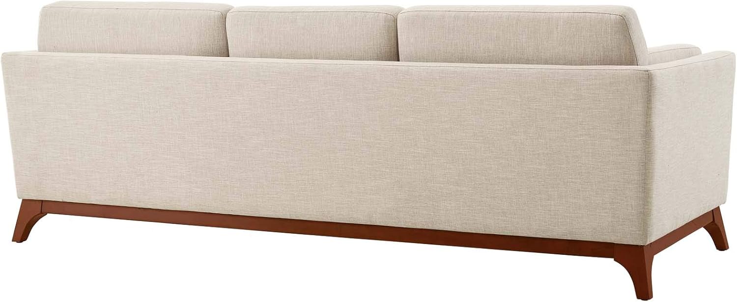 Divano moderno imbottito in tessuto Mid-Century Modway Chance, beige