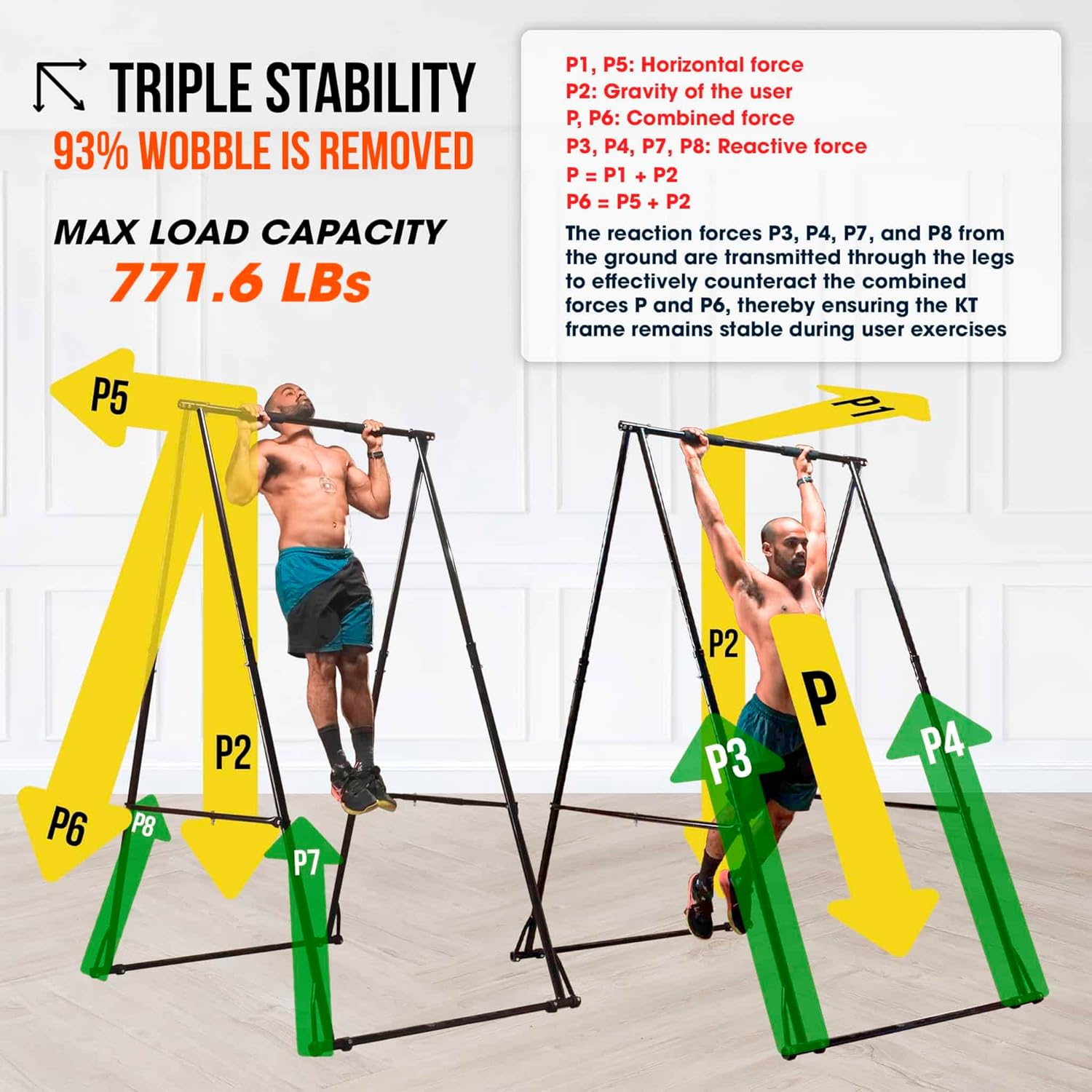 KT TOES DONT TOUCH GROUND Foldable Free Standing Pull Up Bar Stand Sturdy Power Tower Workout Station For Home Gym Strength Training Adjustable Pullup Fitness Equipment Multifunctional Exercise Rack · v6