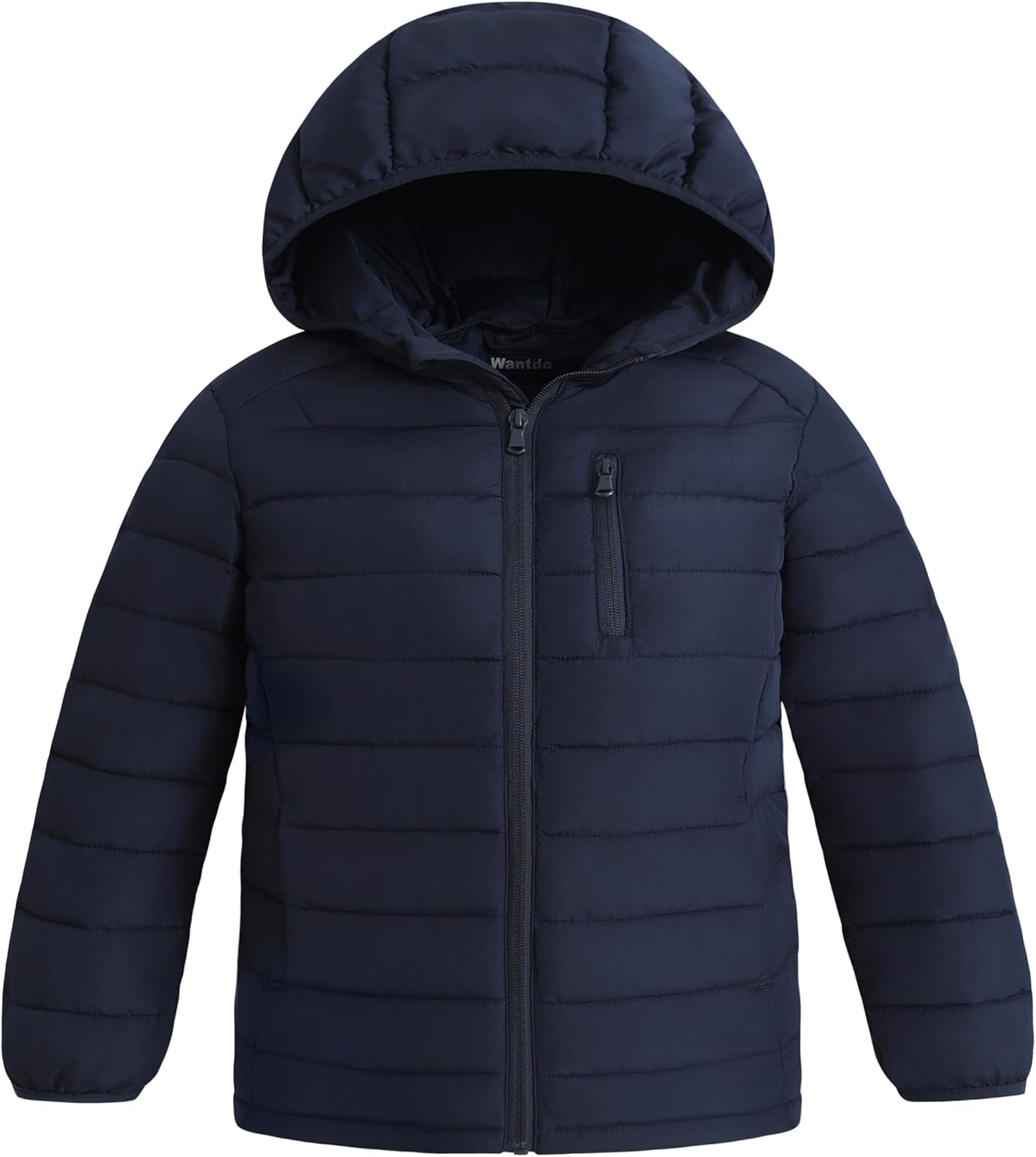 wantdo Boys Winter Coat Lightweight Puffer Jacket Waterproof Hooded Outerwear