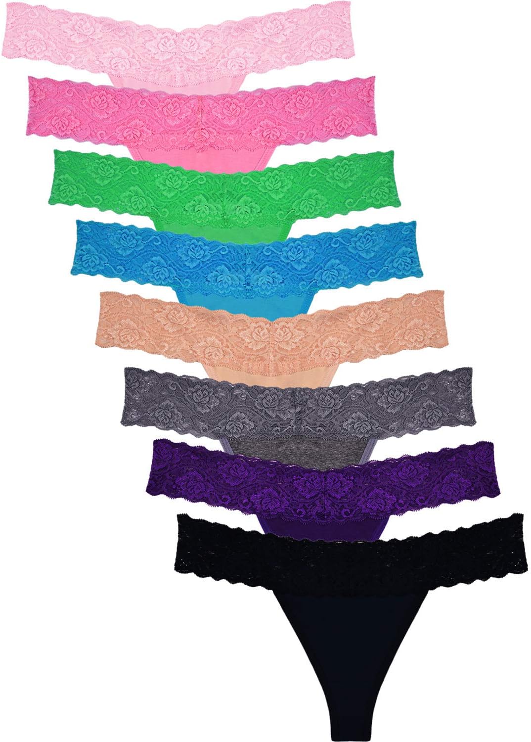 Sunm Boutique Spitzen-Tangas für Damen Tanga-Unterwäsche Damen Spitzenhöschen Damenunterwäsche Baumwoll-Tangas für Damen im Set