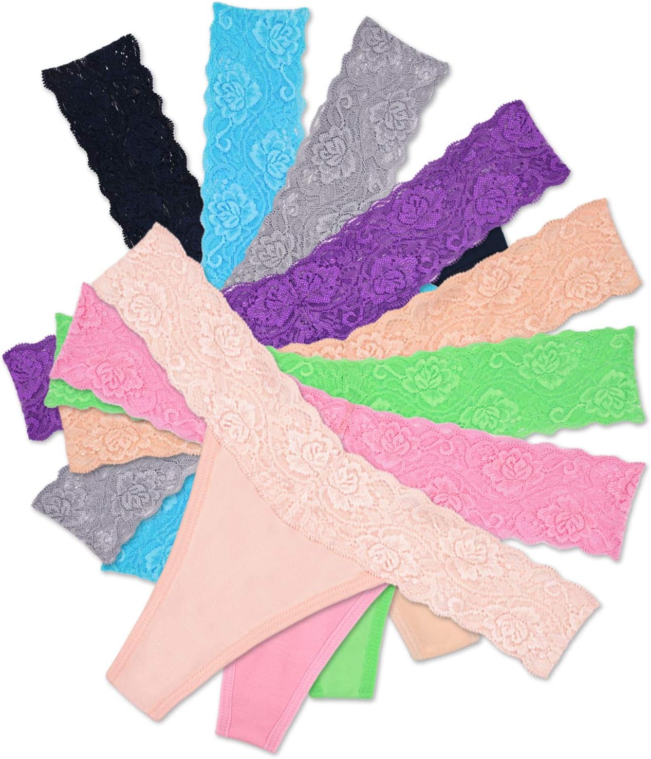 Sunm Boutique Spitzen-Tangas für Damen Tanga-Unterwäsche Damen Spitzenhöschen Damenunterwäsche Baumwoll-Tangas für Damen im Set