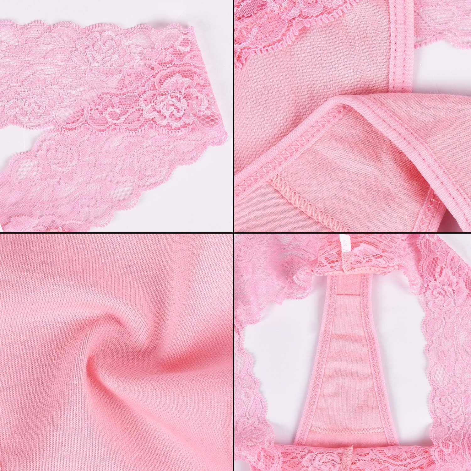 Sunm Boutique Spitzen-Tangas für Damen Tanga-Unterwäsche Damen Spitzenhöschen Damenunterwäsche Baumwoll-Tangas für Damen im Set