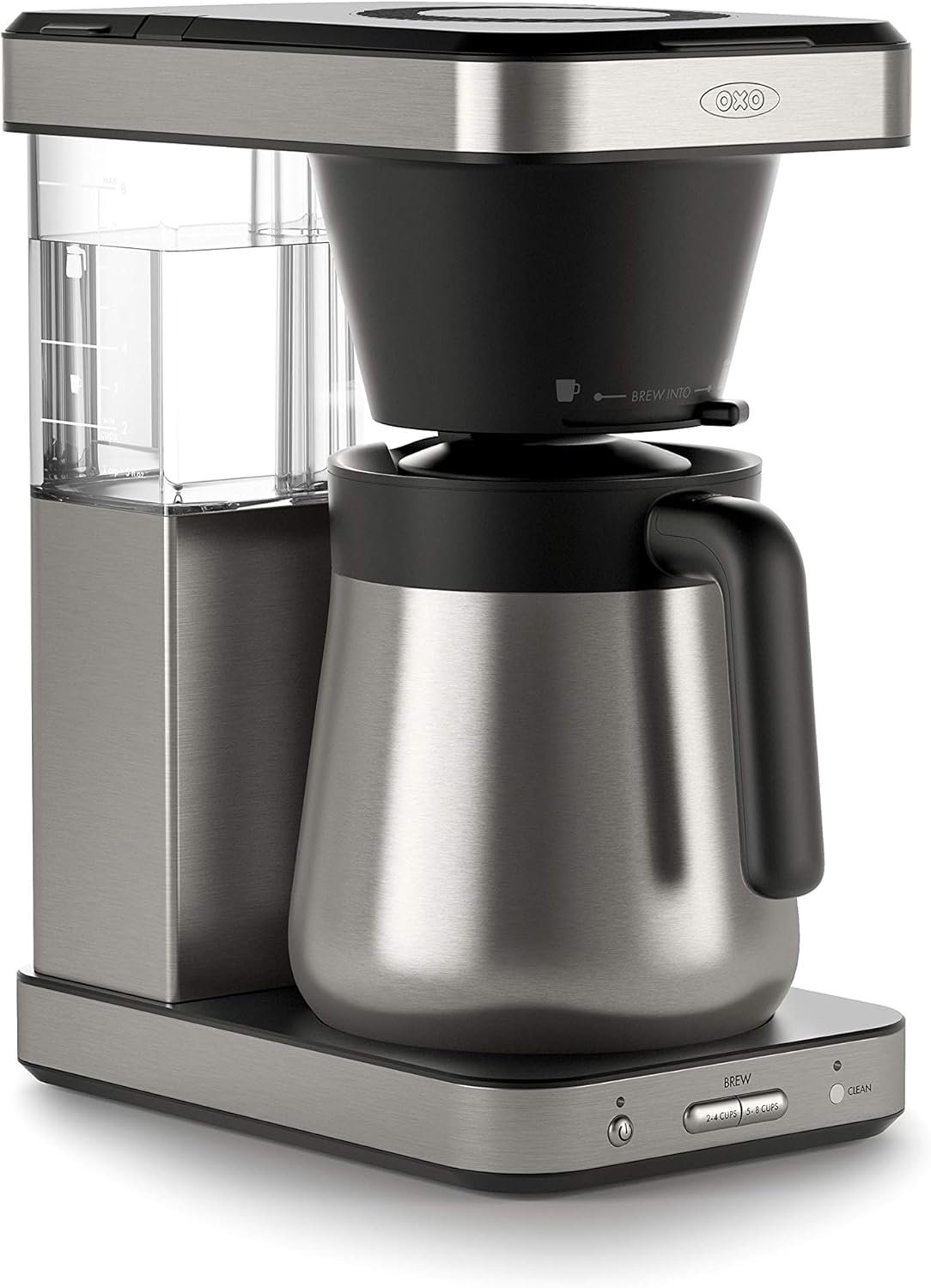 OXO Brew 8컵 커피 메이커, 스테인리스 스틸, 블랙