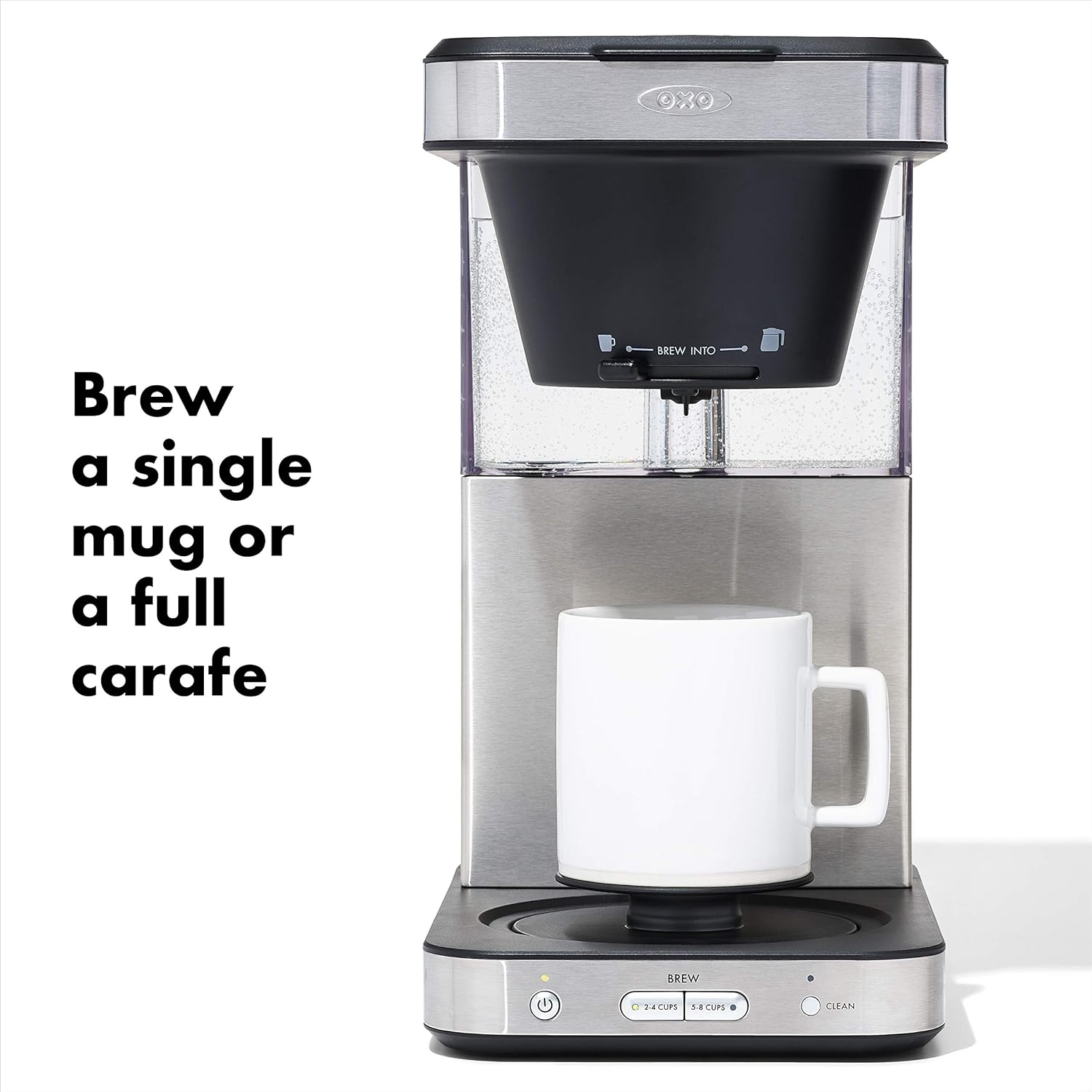 OXO Brew 8 Cup Kahve Makinesi, Paslanmaz çelik, Siyah