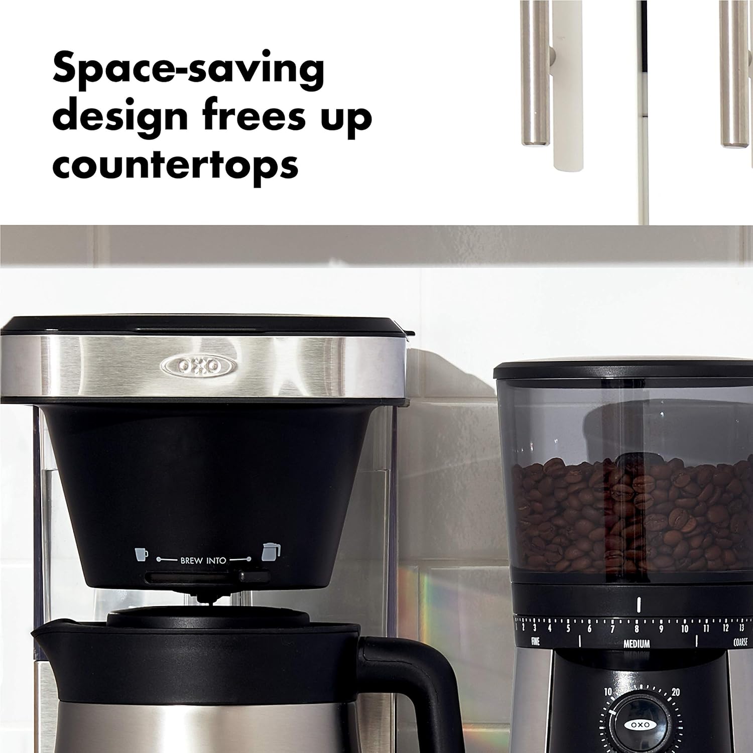 OXO Brew 8 Cup Kahve Makinesi, Paslanmaz çelik, Siyah