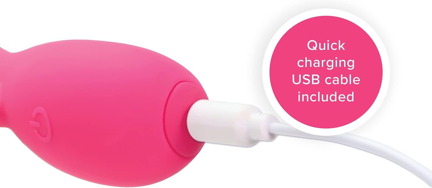 plusOne Dual Rabbit Vibrator for Women - Made of Body-Safe Silicone, Fully Waterproof, USB Rechargeable - Dual Vibrating Massager with 10 Vibration Settings · v2