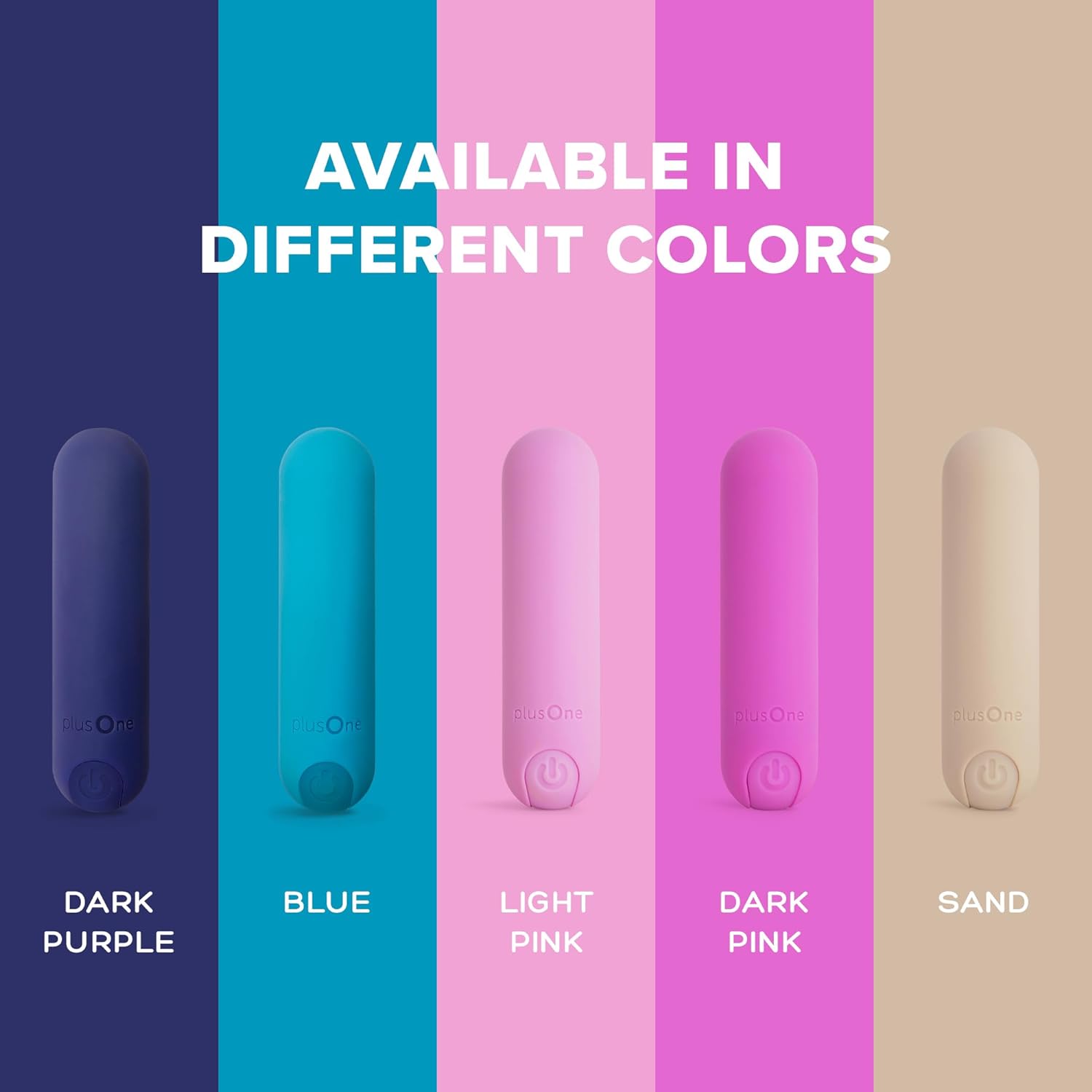 Máy rung plusOne Bullet dành cho nữ - Máy rung mini làm bằng silicon an toàn cho cơ thể, hoàn toàn không thấm nước, có thể sạc lại bằng USB - Máy mát xa cá nhân với 10 chế độ rung