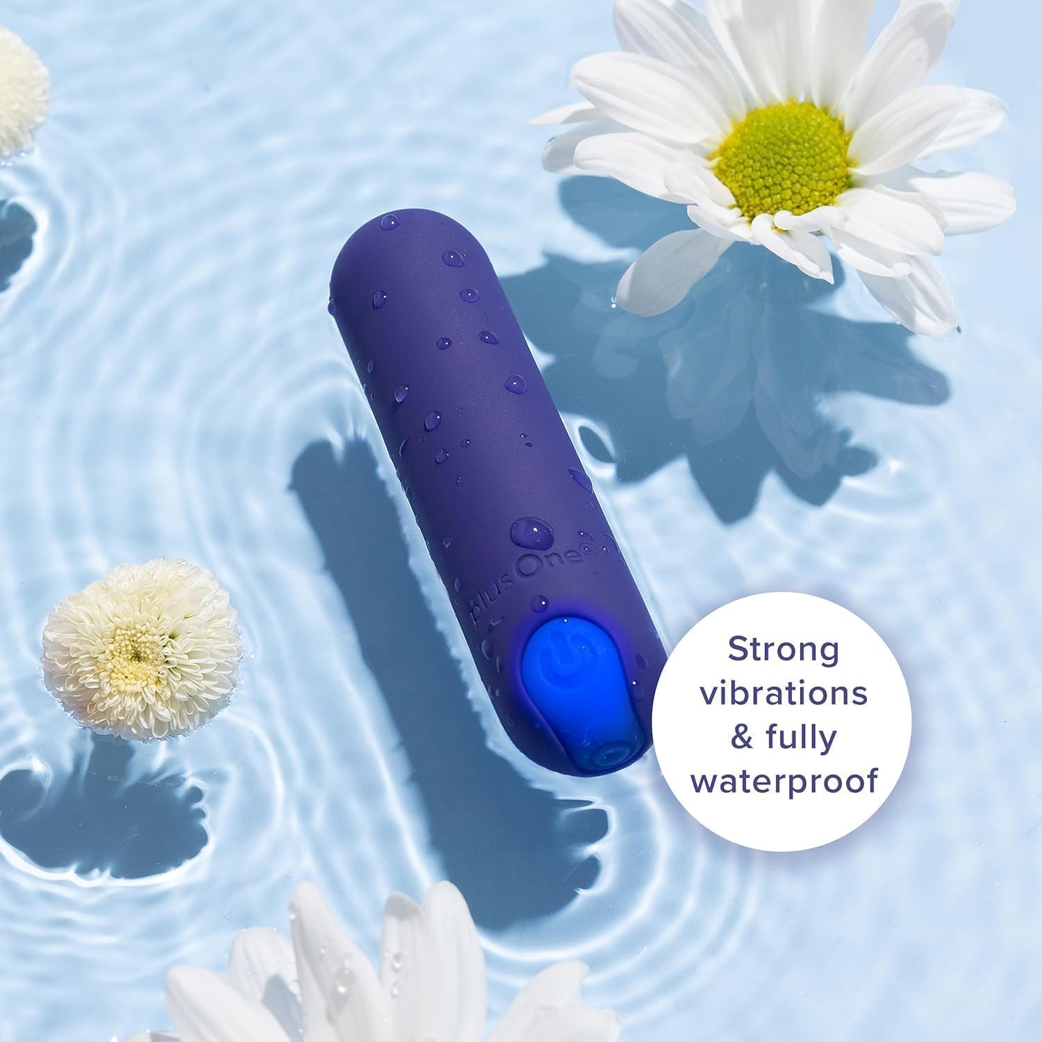 Máy rung plusOne Bullet dành cho nữ - Máy rung mini làm bằng silicon an toàn cho cơ thể, hoàn toàn không thấm nước, có thể sạc lại bằng USB - Máy mát xa cá nhân với 10 chế độ rung