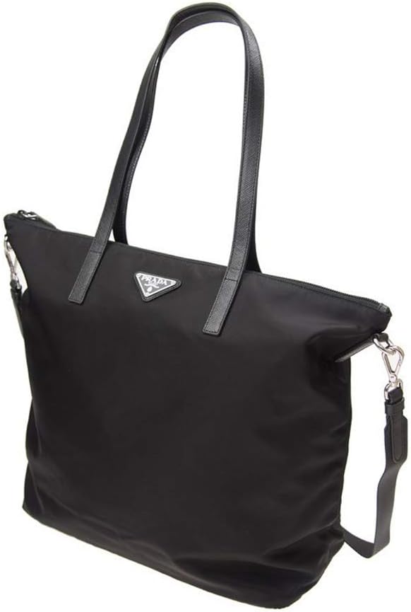 Prada Womens Black Nylon Shopping Tote 1BG189 · v3