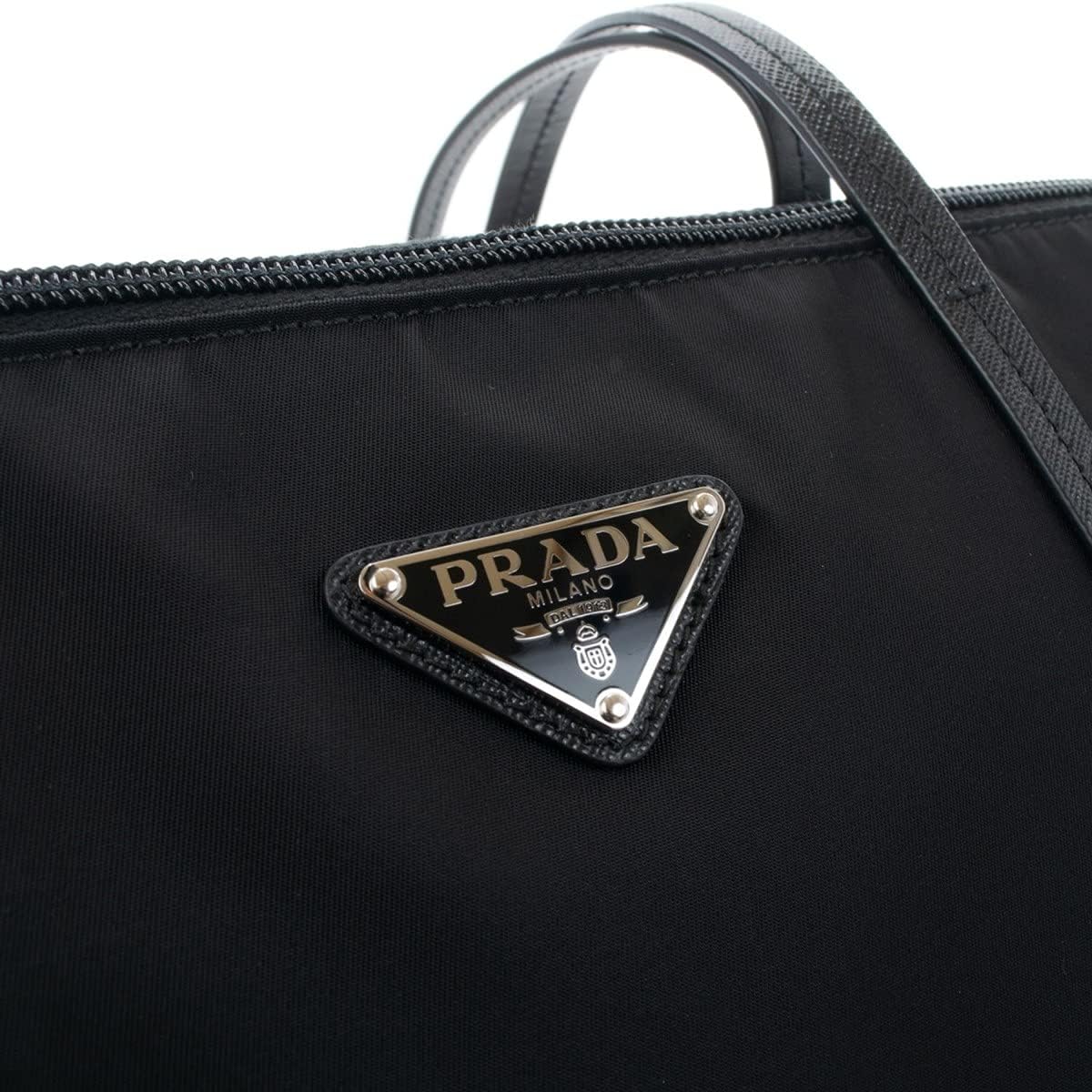 Prada Womens Black Nylon Shopping Tote 1BG189 · v3