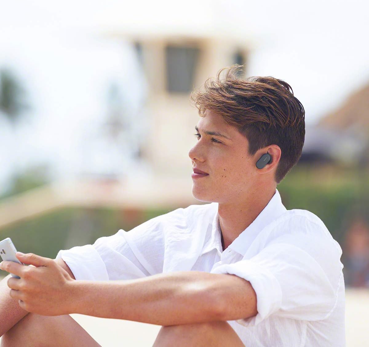 SONY WF-SP900 หูฟังไร้สายสำหรับเล่นกีฬา สีดำ (รุ่นสากล)