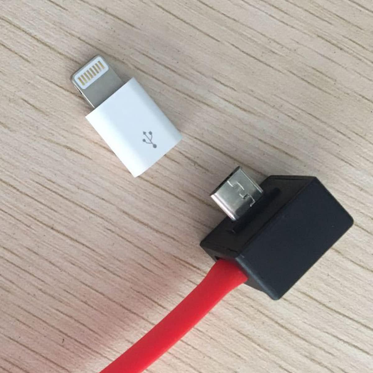 CACACOL Mini Phone Charger Powered by AA/AAA Battery Smartphone Emergency Charger Compatible with MicroUSB to Lightning and USB-C Adapter Suit for Cell Phone Portable Devices (Red) · v2