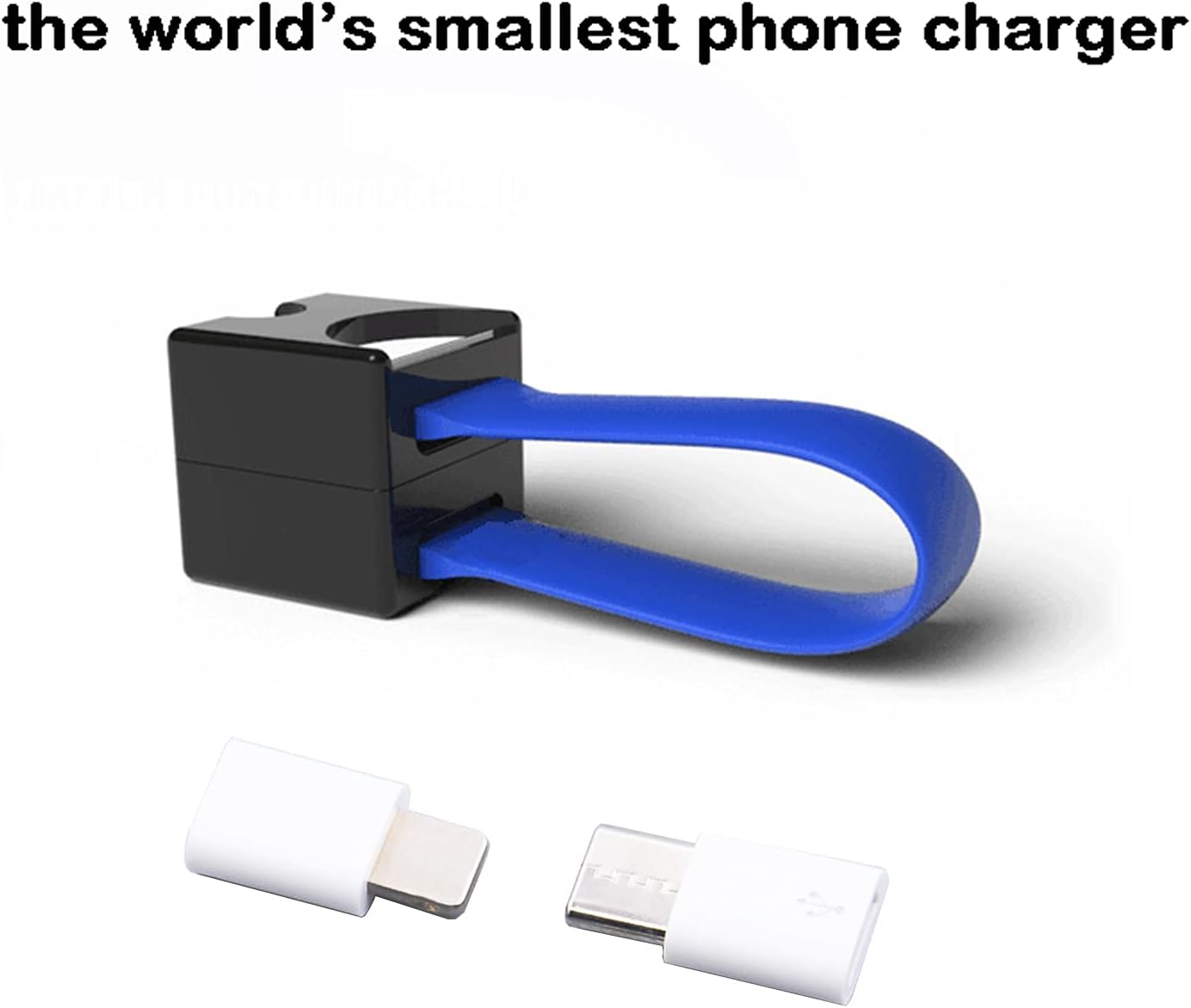 CACACOL Mini Phone Charger Powered by AA/AAA Battery Smartphone Emergency Charger Compatible with MicroUSB to Lightning and USB-C Adapter Suit for Cell Phone Portable Devices (Red) · v2