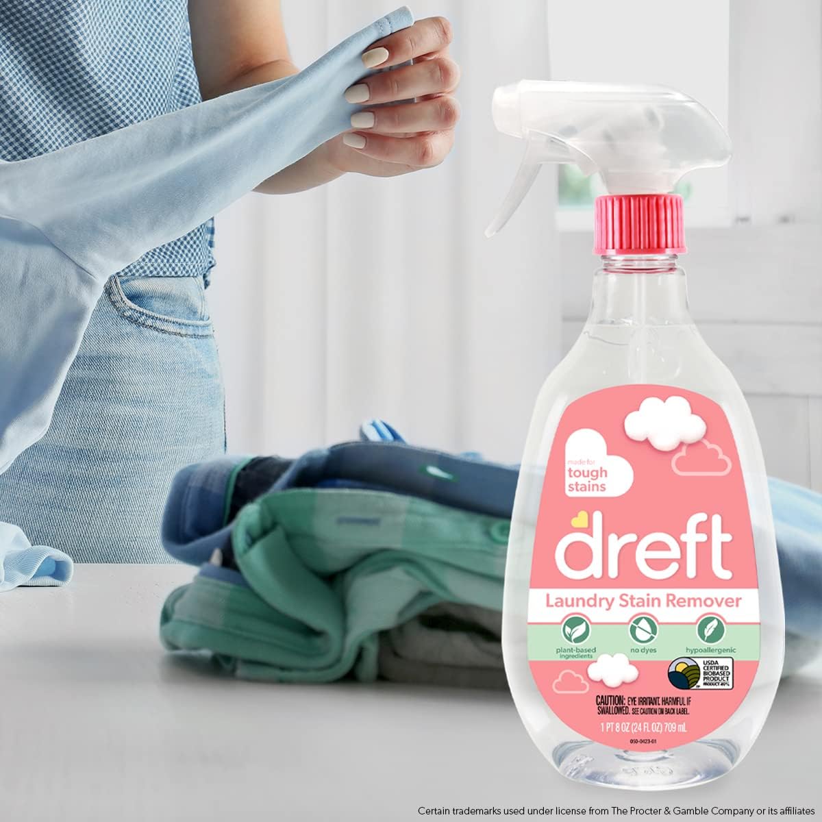 Bebek Giysileri için Dreft Leke Sökücü, Kokusuz ve Hipoalerjenik Bebek Leke Çıkarıcı Sprey Plus Seyahat Boyutu Leke İşleyici Kalem, 24 Fl Oz (2'li Leke Kalemi Paketi)