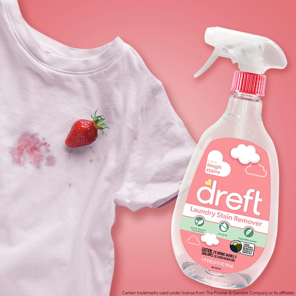 Bebek Giysileri için Dreft Leke Sökücü, Kokusuz ve Hipoalerjenik Bebek Leke Çıkarıcı Sprey Plus Seyahat Boyutu Leke İşleyici Kalem, 24 Fl Oz (2'li Leke Kalemi Paketi)