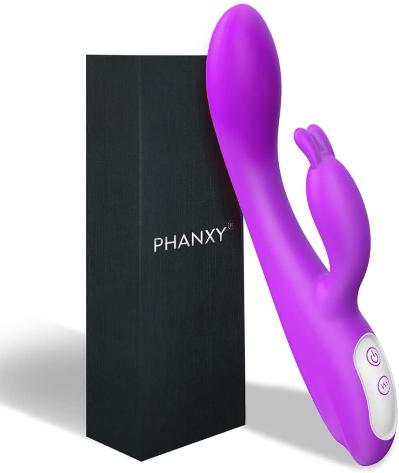 เครื่องสั่นกระต่าย G Spot พร้อมฟังก์ชันทำความร้อนและหูกระต่ายสำหรับกระตุ้นจุด G คลิตอริส เครื่องสั่นแบบกันน้ำพร้อมการสั่นสะเทือนที่ทรงพลัง 9 ระดับ เครื่องกระตุ้นมอเตอร์คู่สำหรับผู้หญิงหรือคู่รักที่สนุกสนาน