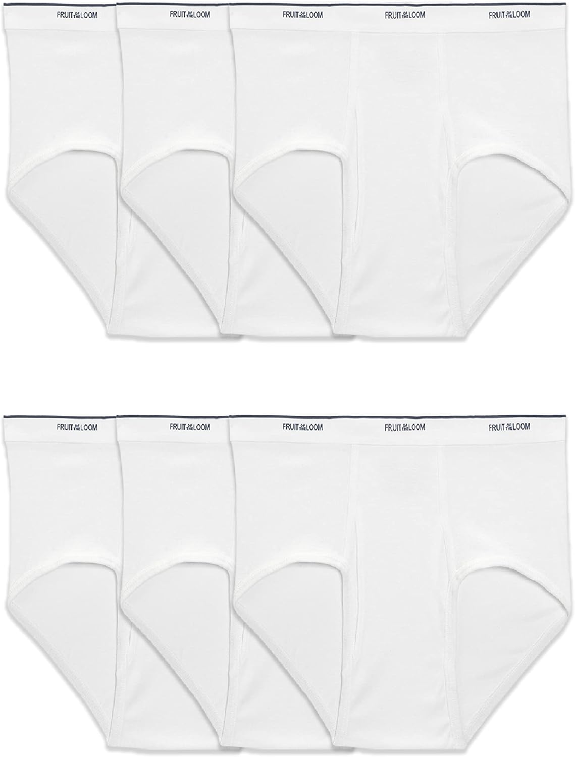 Fruit of the Loom mens Tag-free Cotton Briefs Underwear, Big Man - 6 Pack White, 4X-Large US