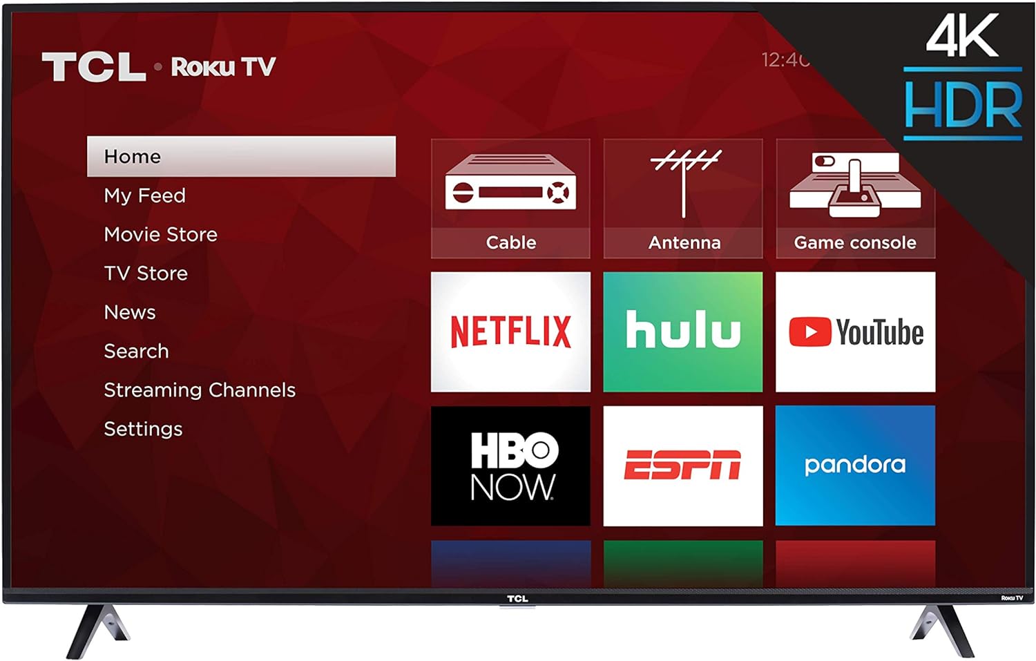 TCL 55S425 ทีวี LED Roku 4K สมาร์ท 55 นิ้ว (2019)