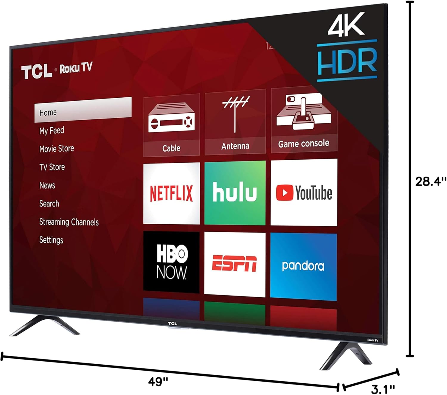 TCL 55S425 55 inch 4K Smart LED Roku TV (2019) · v7