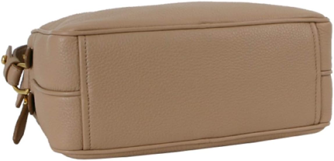 Prada Crossbody Bag Handbag For Women - Beige Vitello Phenix Leather Double Zip Crossbody Bag 1BH079 Bags For Women