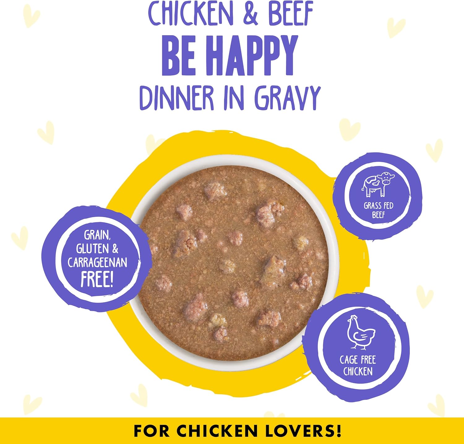 Weruva B.F.F. OMG - Best Feline Friend Oh My Gravy!, Chicken  Beef Be Happy with Chicken amp; Beef in Gravy, 5.5oz Can (Pack of 8) · v6